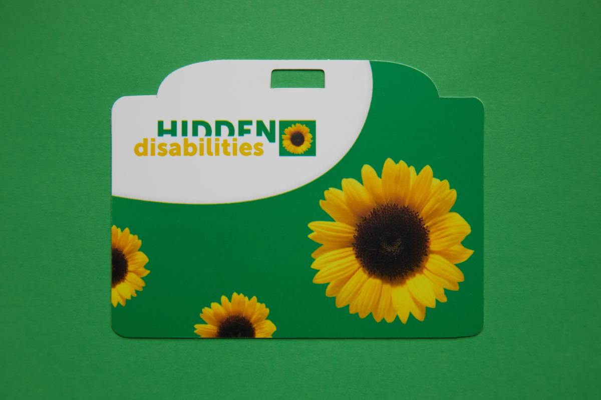 Hidden Disabilities card with logo.