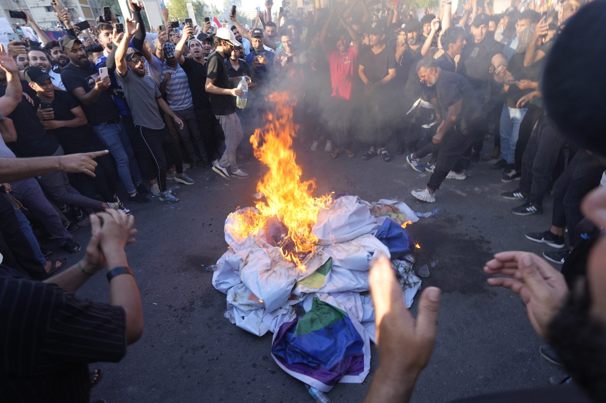 Protesters Storm Swedish Embassy In Baghdad, Set Fire Over Planned Qur ...