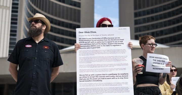 Residents demand action from Toronto Mayor Olivia Chow as another shelter hotel to close