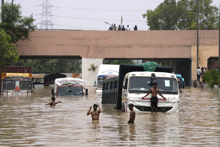 Record monsoon rains in northern India kill more than 100 over 2 weeks
