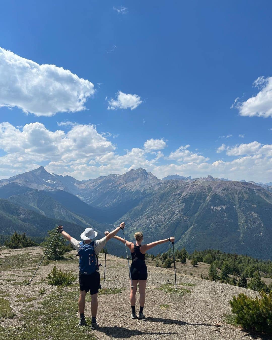 The group on Bruce Mountain before the wildfire broke out