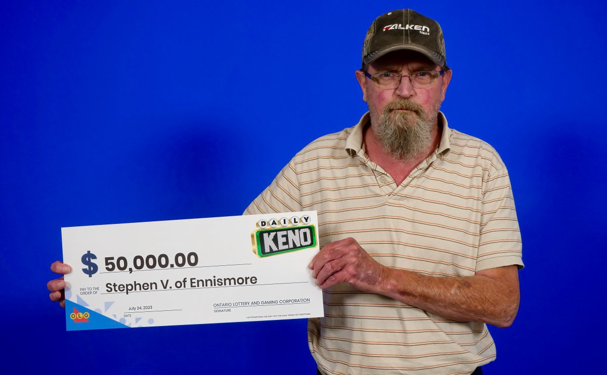 Stephen Vance of Ennismore, Ont., won $50,000 in a recent Daily Keno 8 Pick draw.