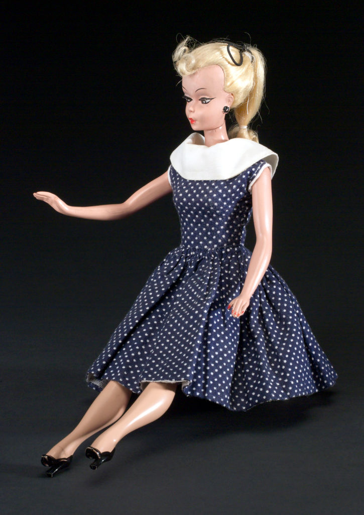 The Bild Lilli doll is based upon the cartoon character 'Lilli' created by German cartoonist Reinhard Beuthien for the newspaper Bild-Zeitung, Hamburg, Germany.