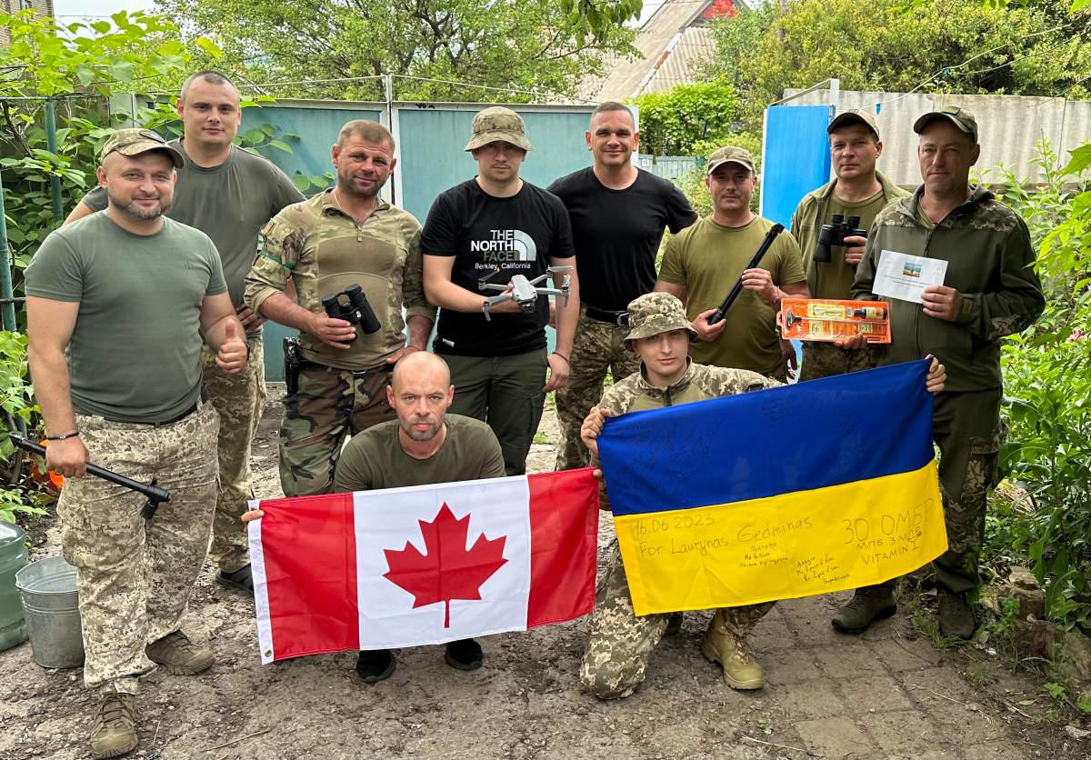 Ukrainian soldiers work with Canadians to support the front lines of the war.