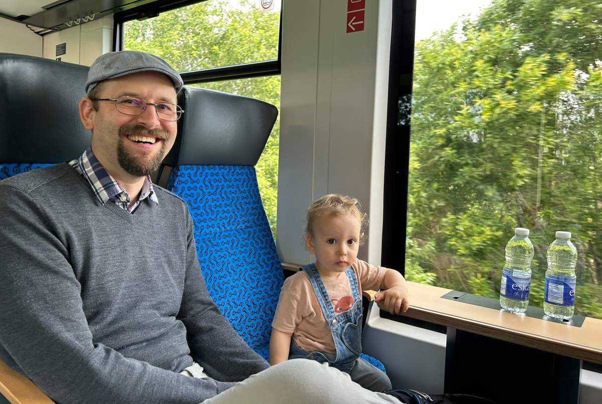 Johanis Scherrer, who travelled from Switzerland, says the new train isn’t comfortable enough for longer trips.