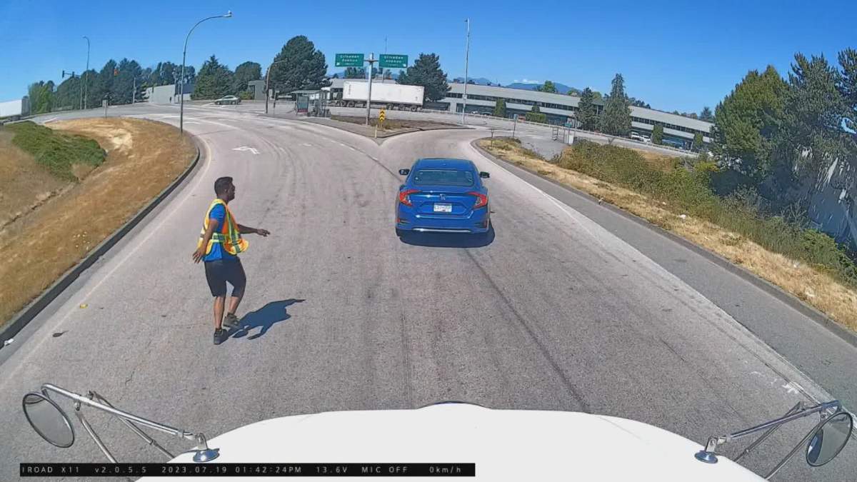 Jaspreet Singh got out of his truck and rushed to help the driver in front who had come to a complete stop. 