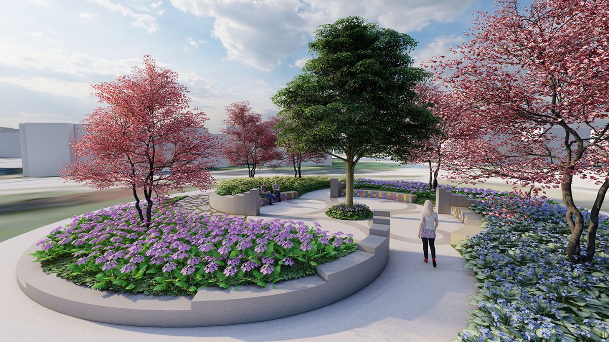 An artist’s rendering of what the memorial could look like.