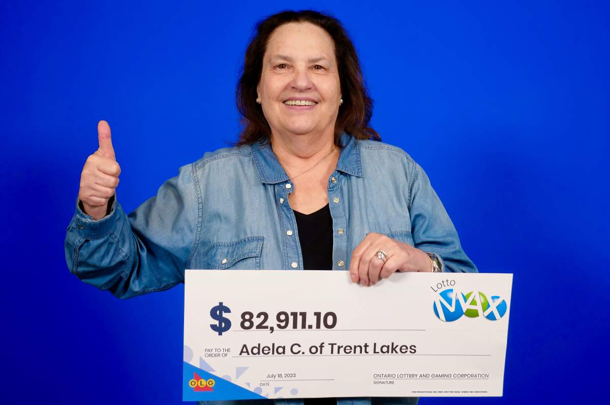 Adela Caschera claimed the scond-place prize in the July 7 Lotto Max draw. 