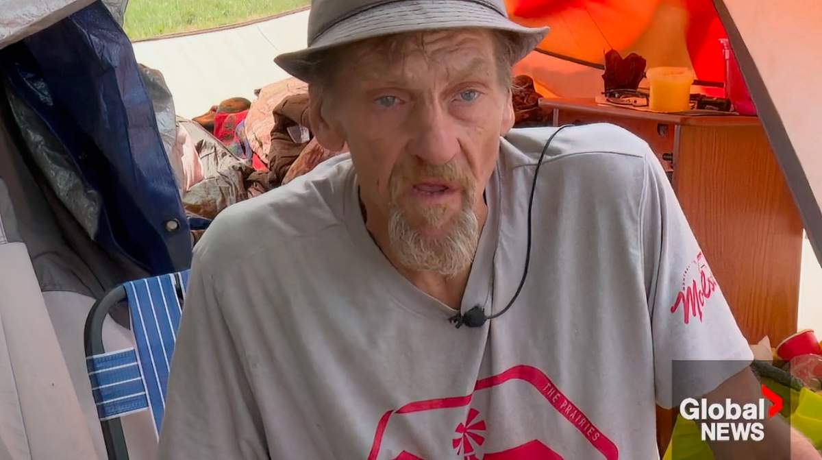 Michael Nicholson currently lives in the tent encampment on Wolfe Street in Peterborough. He welcomes the tiny homes project on Lansdowne Street East.