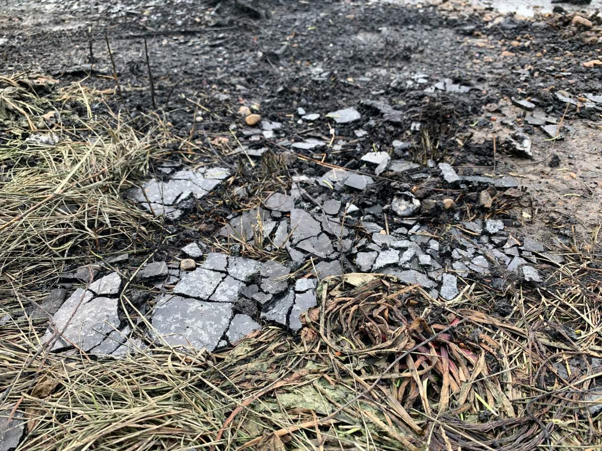 A vehicle fire at an abandoned property at Range Road 233 and Township Road 514 in Strathcona County on July 9, 2023.