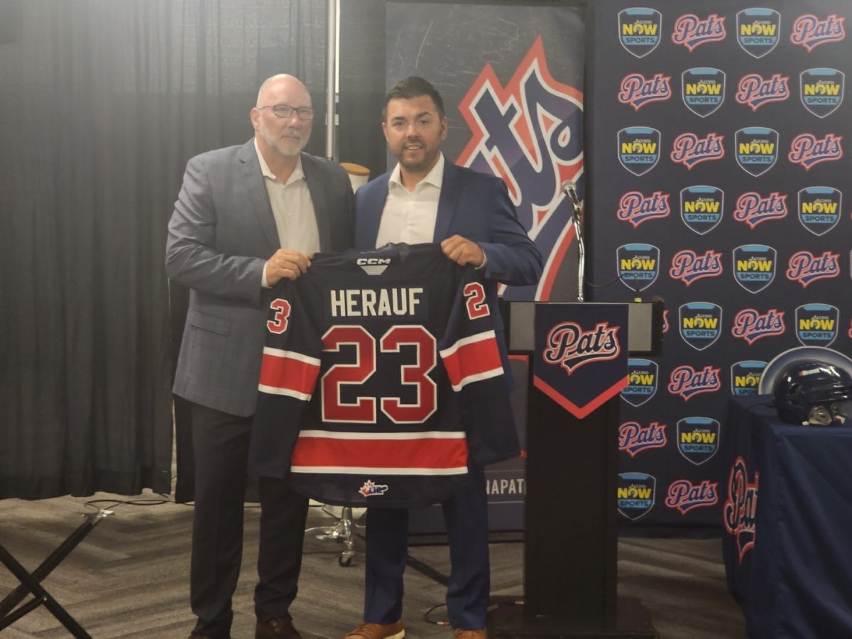 Brad Herauf was announced as the new head coach of the Regina Pats Thursday. 