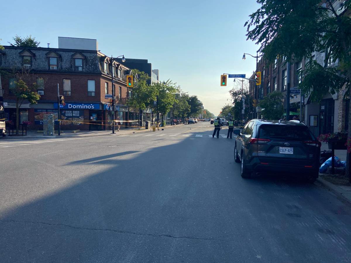 The scene of the collision in Toronto last week.