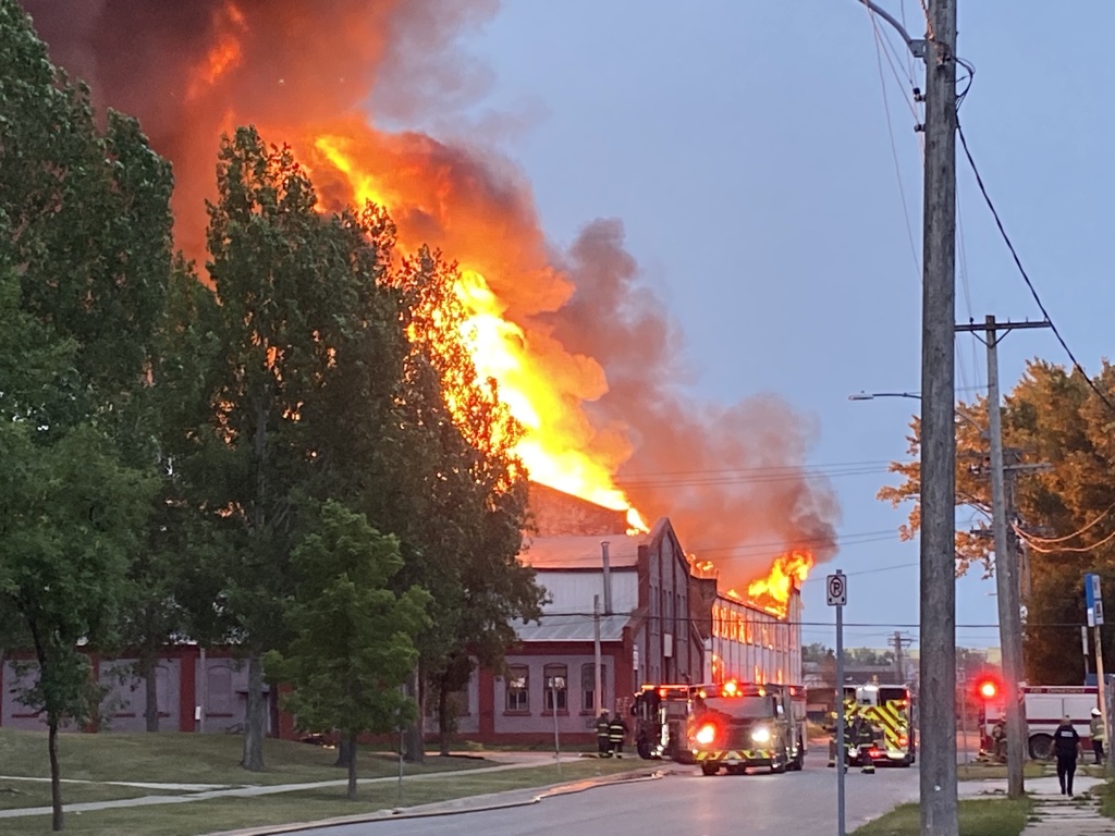 Sutherland Avenue fire on Tuesday morning.