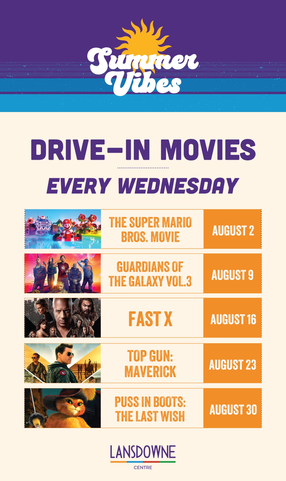 DriveIn Movie Nights at Lansdowne Centre GlobalNews Events