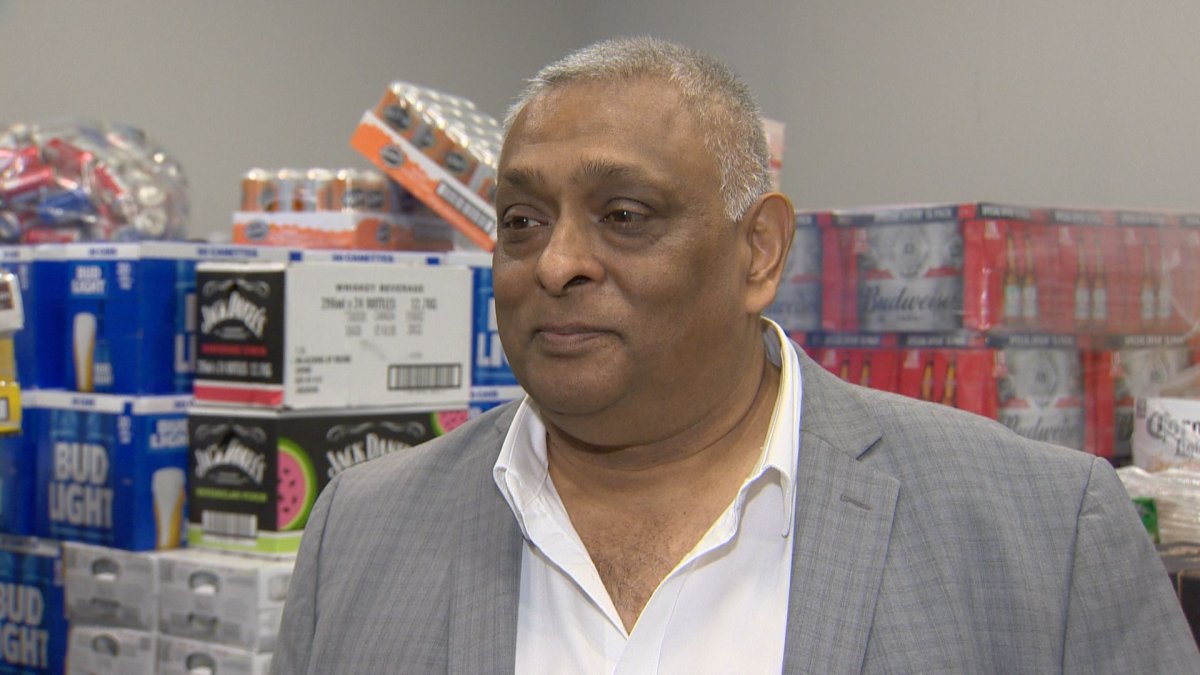 Rob Sankar, general manager with the Tux Beer Market, says his business has seen sales go up since the start of a strike by unionized workers with Manitoba Liquor and Lotteries.