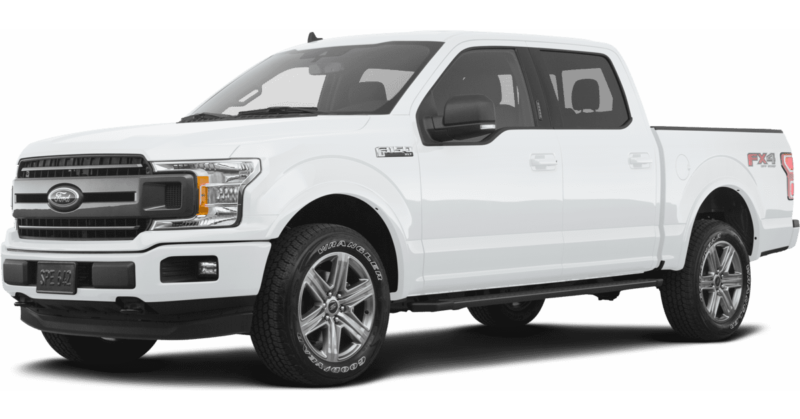 A white Ford F150.