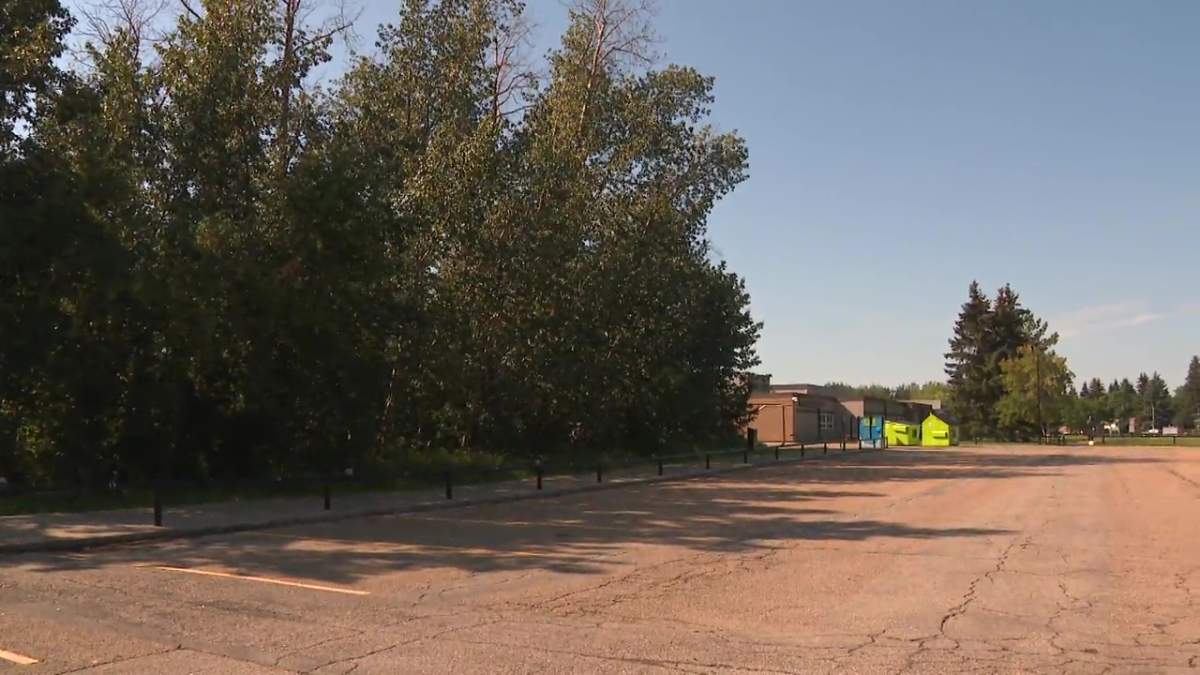 The site of the proposed location of the Strathcona County Boys and Girls Club facility beside Brentwood Elementary School in Sherwood Park.