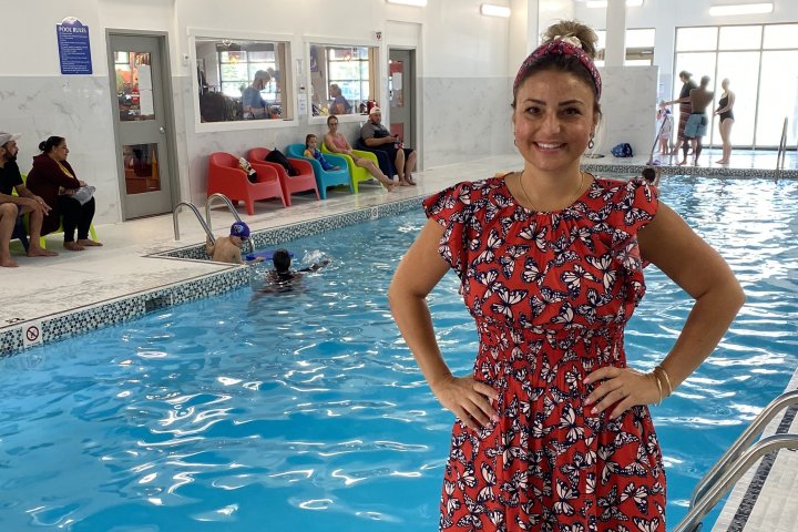 Alberta swim instructor opens pool in refurbished Swiss Chalet building