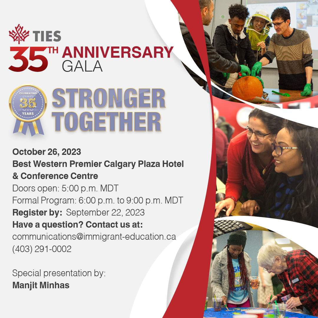 The Immigrant Education Society 35th Anniversary Gala; supported by Global Calgary & QR Calgary - image