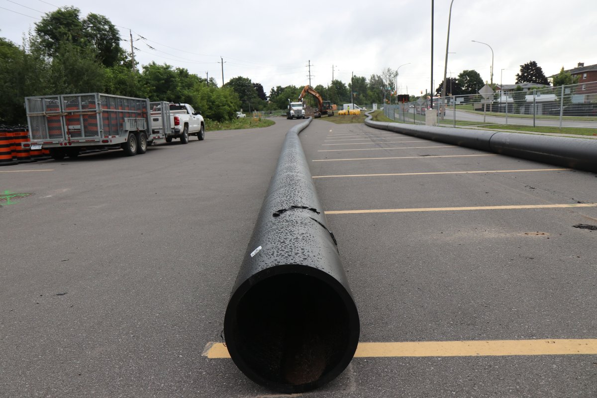 The City of Quinte West will be installing an above-ground water pipe as a stopgap after a significant water main ruptured below the Trent River earlier this week. 