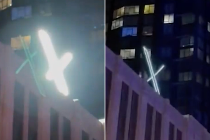 Giant, glowing ‘X’ atop Twitter HQ draws ire from neighbours, city officials