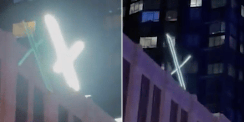 Giant, glowing 'X' atop Twitter HQ dismantled after wave of complaints