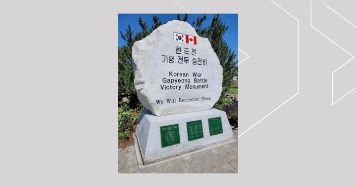 City of Airdrie unveils monument commemorating Korean War victory – Calgary | Globalnews.ca