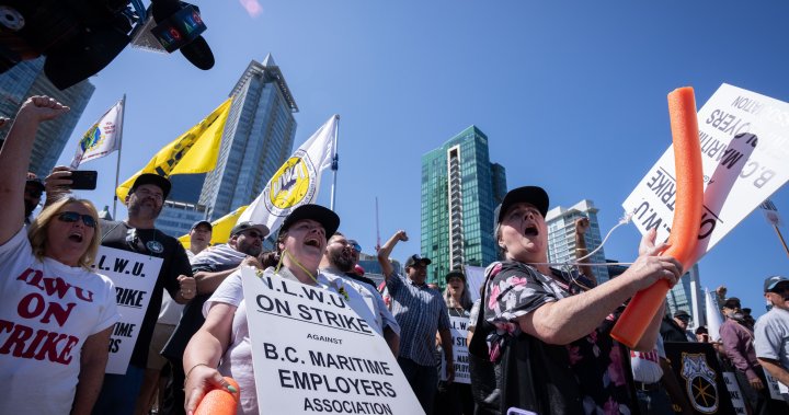 B.C. port strike: Labour minister tells mediator to pitch deal in bid to break impasse  | Globalnews.ca
