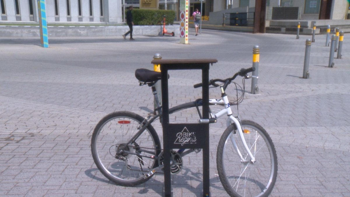 Regina's downtown area on 11th Avenue will soon have 20 new bike racks designed that cyclists can safely lock their bikes.