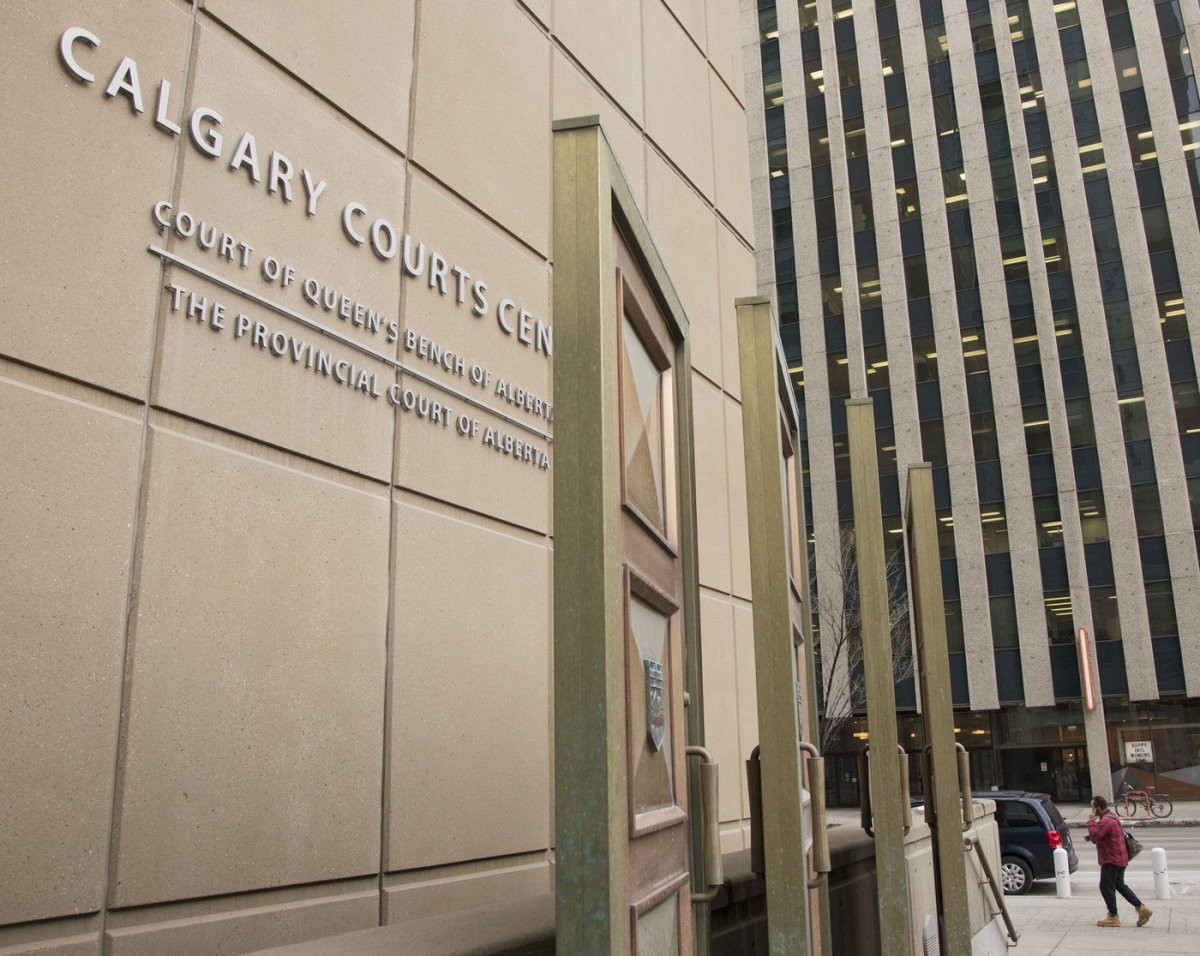 Alberta's top court has denied an appeal for a man found guilty of trying to extort a businessman of $1 million and killing a random stranger. The Calgary Courts Centre on Monday, March 11, 2019. 