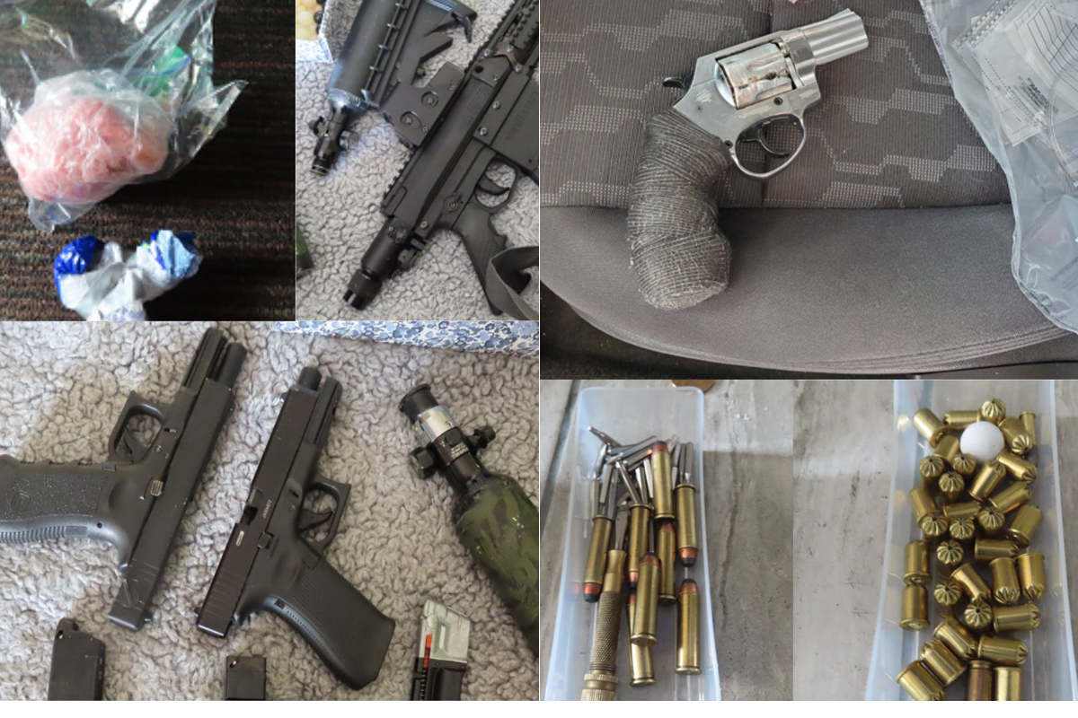 Waterloo regional police seized drugs, weapons and guns on Monday.