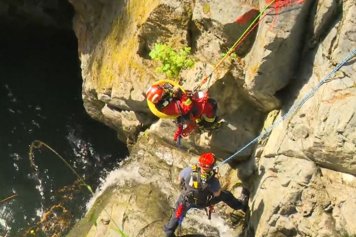 North Vancouver firefighters train for swiftwater rescue