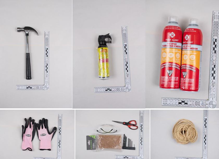 Photos included in the agreed statement of facts show items located in Omar’s vehicle.