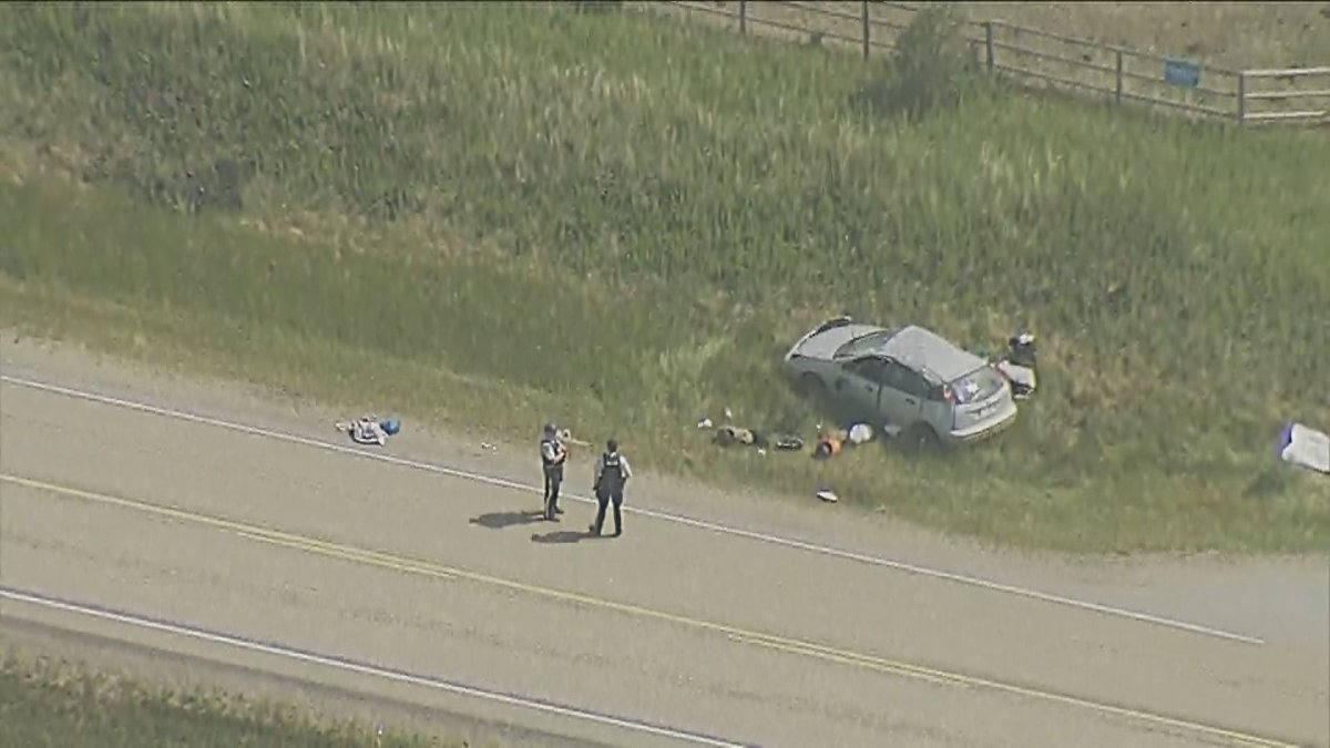 One person is dead following a July 19 rollover crash on Highway 549 west of Millarville, Alta.