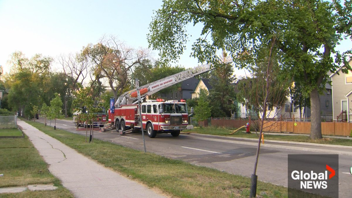 Winnipeg fire crews respond to blaze in vacant home on McDermott Avenue in July 2023. Two firefighters were injured while battling an apartment blaze on Gagnon Street early Sunday morning.