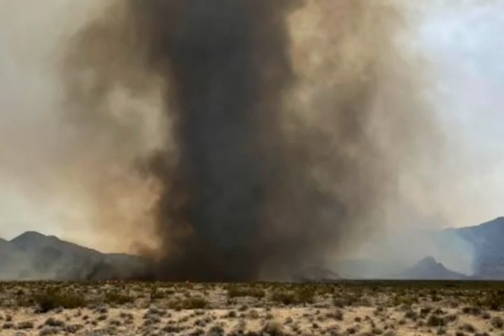 ‘Fire whirls’ form in California as crews battle raging blazes