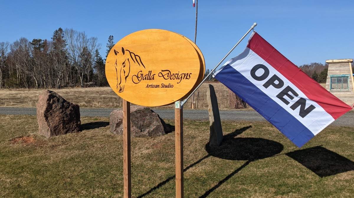 Galla Designs is a storefront featuring work from several local artisans, located near the ferry terminal in Wood Islands.