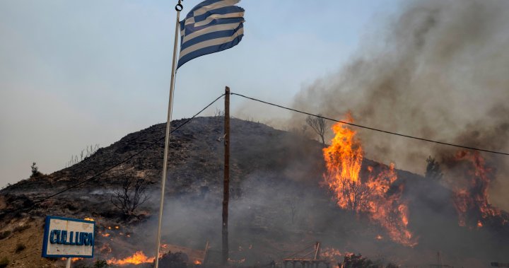 Greece wildfire forces more to flee popular island resort Rhodes
