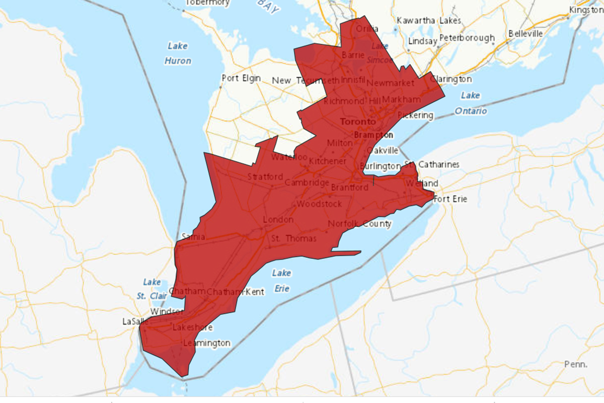 Heat Warning Issued For A Good Portion Of Southern Ontario For   Heat Warning 