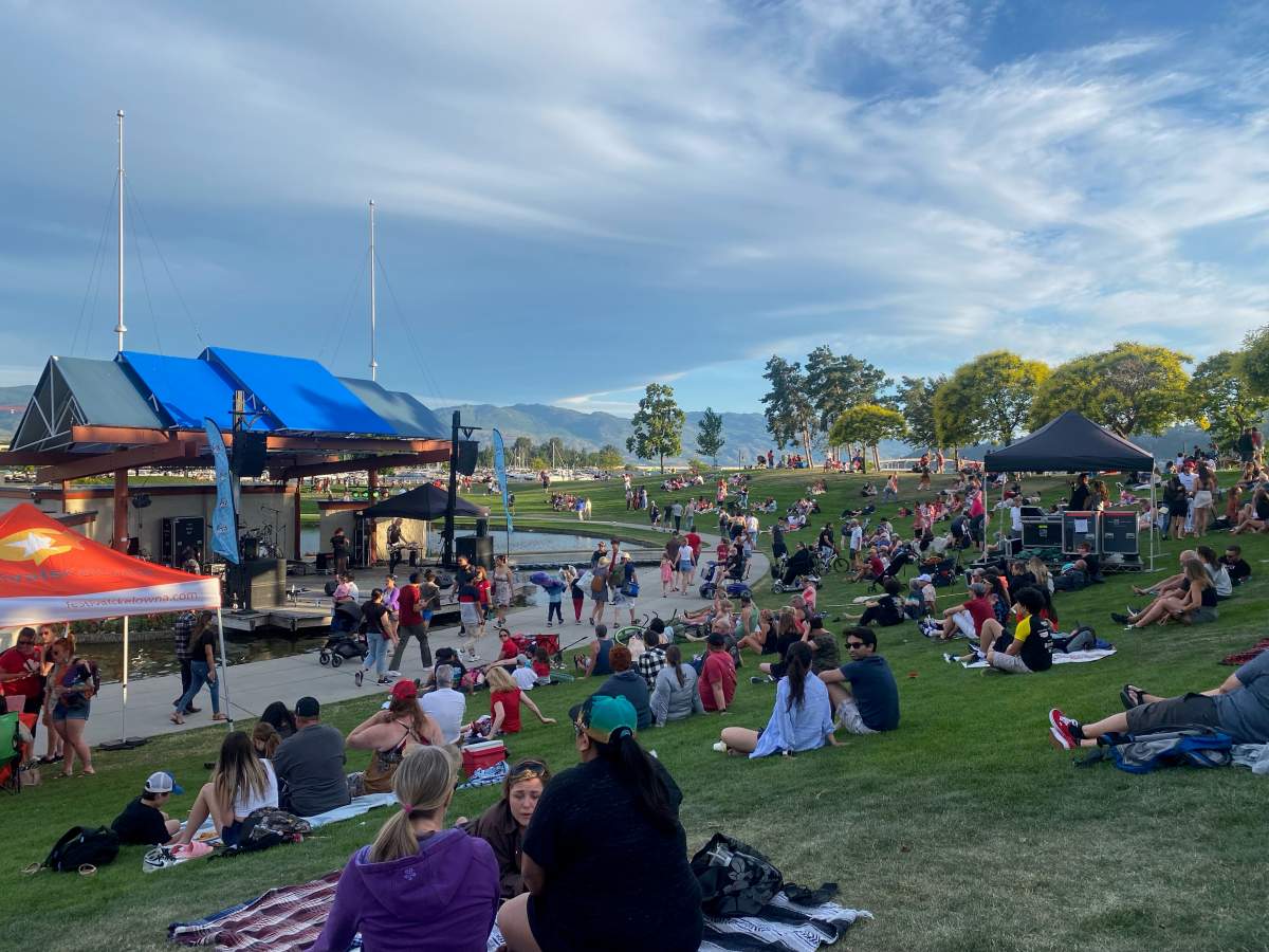 The crowd at Kelowna's Island Stage rocking out. 