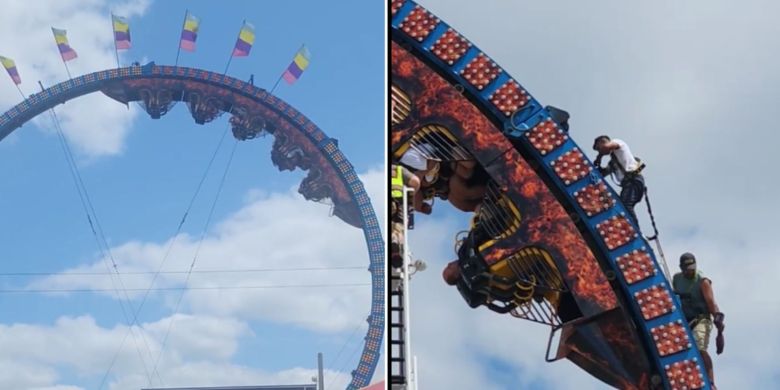 Roller-coaster riders trapped upside down for hours at Wisconsin festival