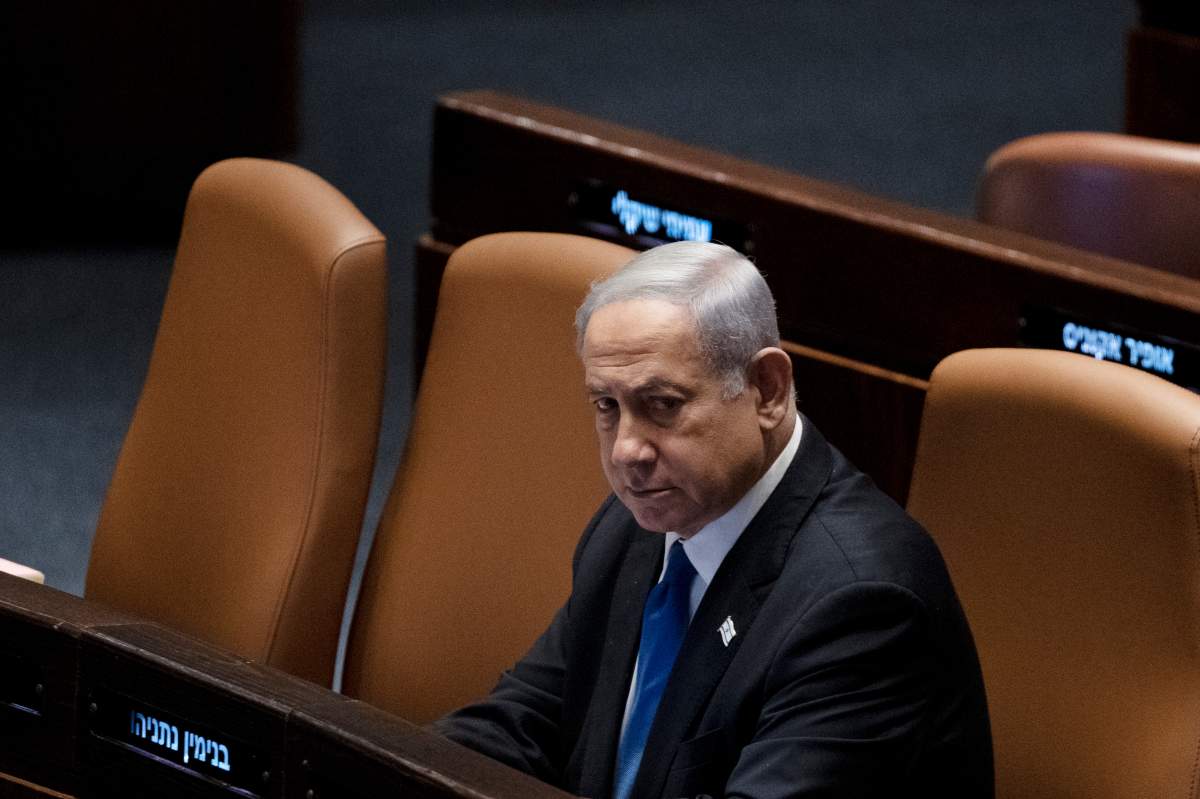 Israel’s Prime Minister Benjamin Netanyahu attends a session of the Knesset, Israel’s parliament, in Jerusalem, Monday, July 24, 2023. (AP Photo/Maya Alleruzzo)