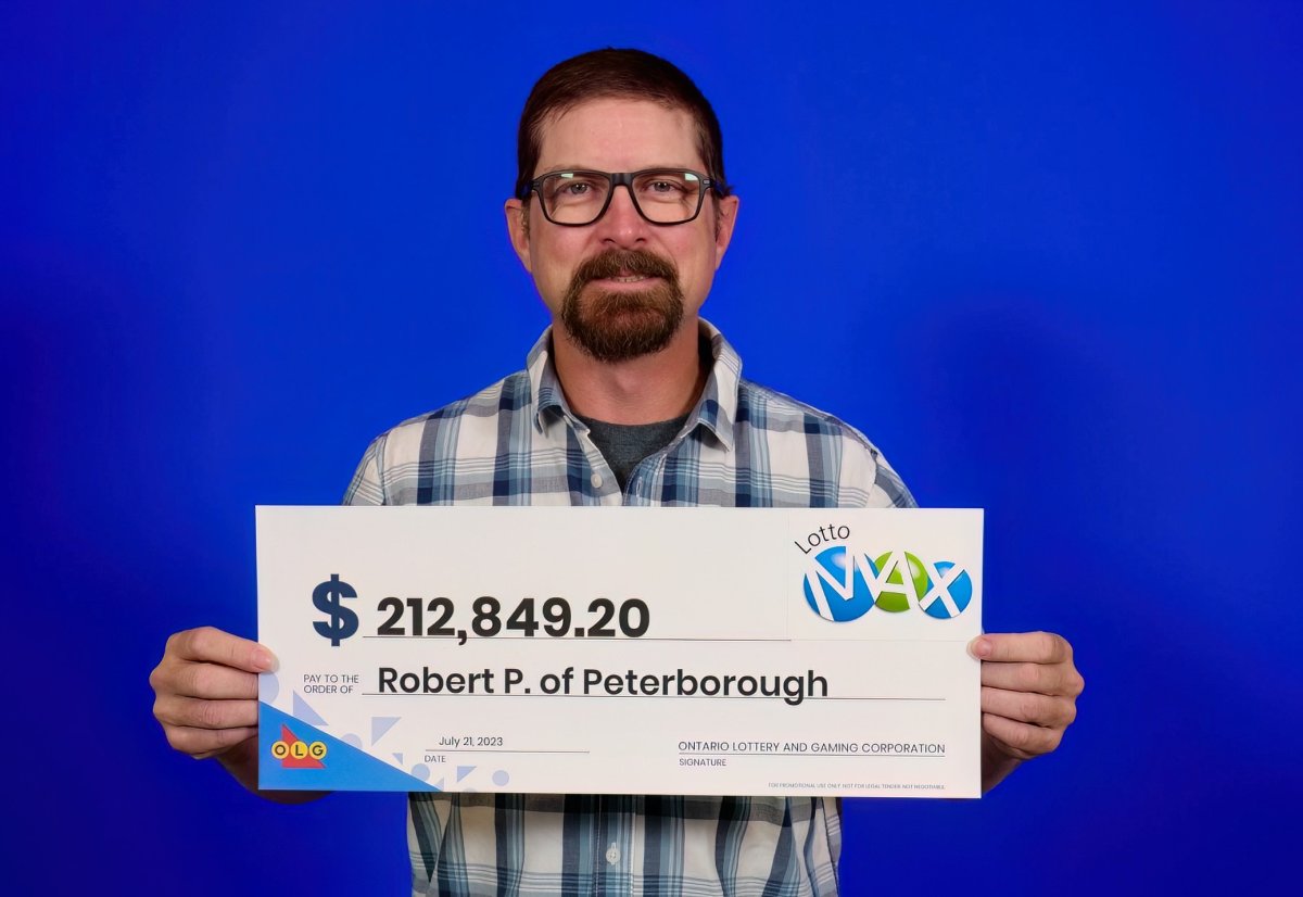 Robert Parker of Peterborough claimed more than $212,000 on a recent Lotto Max draw.