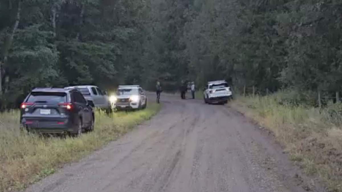Police on scene at an ATV accident near Lumby, B.C.