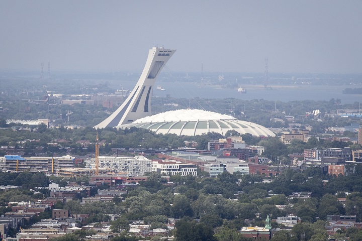 The Olympic Stadium is pictured in Montreal, Quebec on Monday, July 11, 2022. 