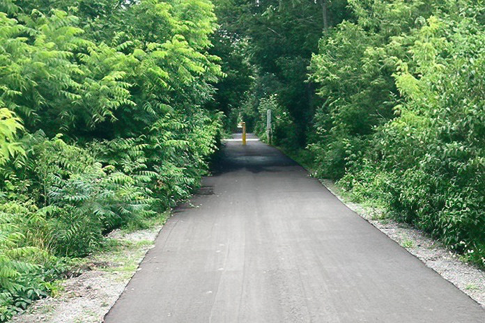 A paved section of the Omemee Trail.
