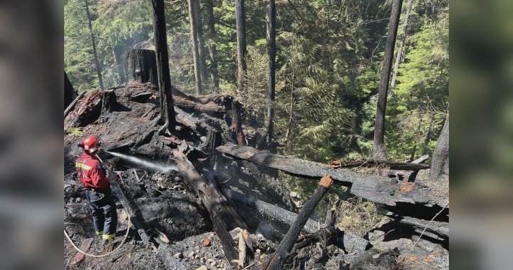 North Vancouver wildfire considered held, human cause now suspected