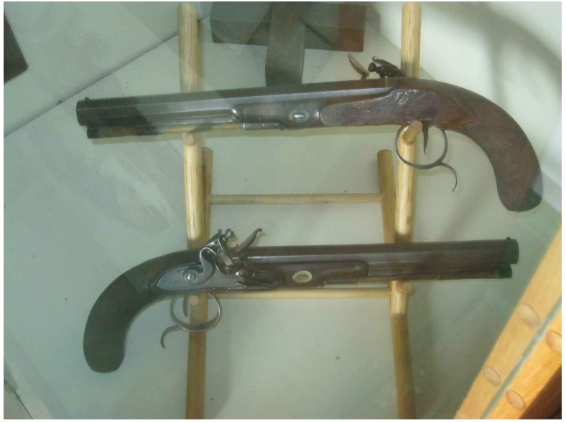Winnipeg police say a pair of antique pistols were stolen from a business between June 25 and June 28.