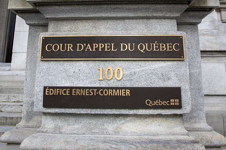 The Court of Appeal of Quebec is pictured in downtown Montreal, Quebec on Monday, July 11, 2022. 
