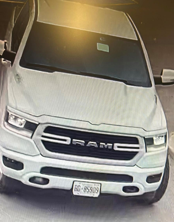 Police said this stolen pickup was located abandoned in Caledon.